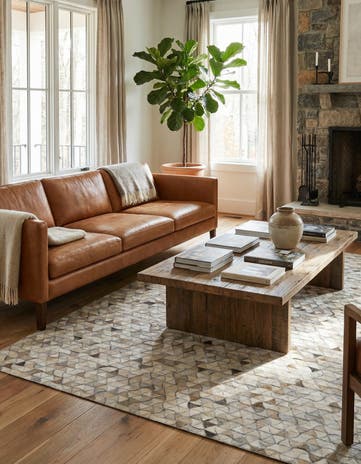 4' 11 x 7' 11 Cowhide - Patchwork Rug