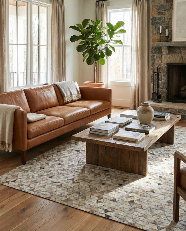 4' 11 x 7' 11 Cowhide - Patchwork Rug