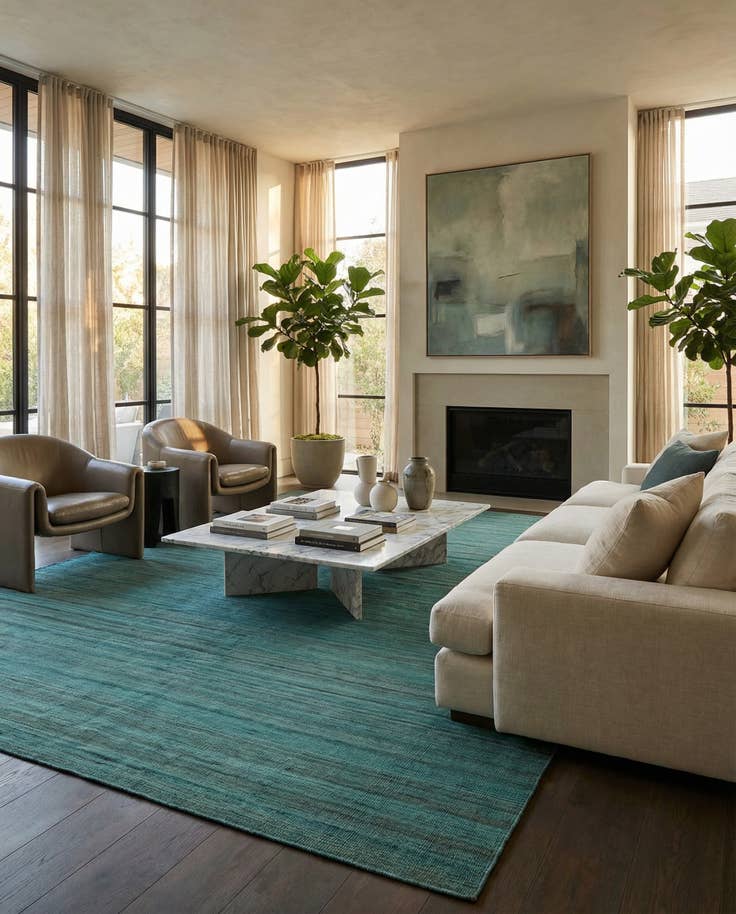 Detail image of 6' 10 x 9' 6 Hand Woven Kilim Modern Wool Rug