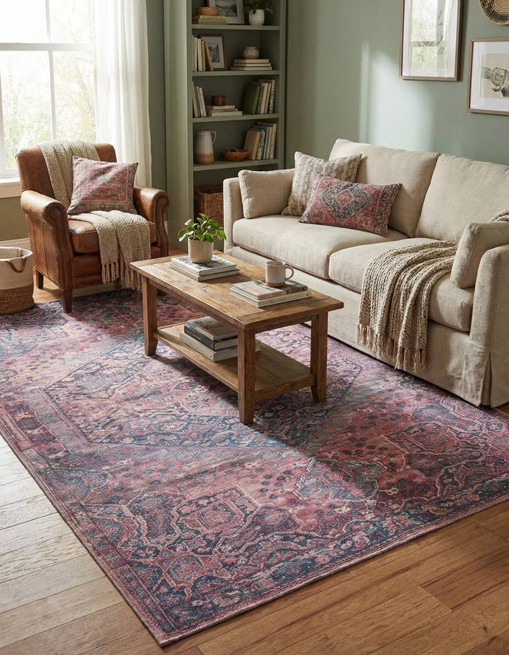 Detail image of 5' 3 x 8' Washable Maahru Rug