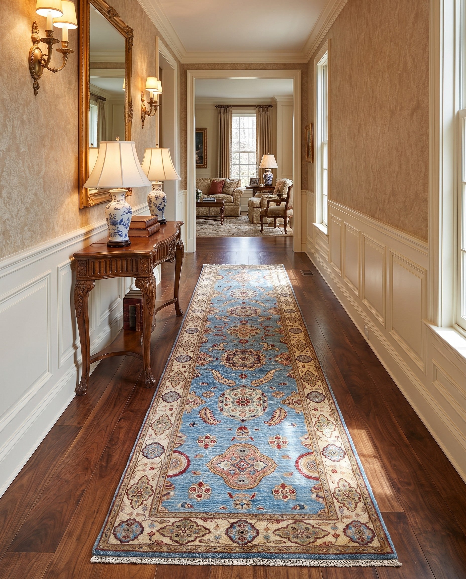 2' 9 x 10' 2 Hand Knotted Ziegler Runner Rug