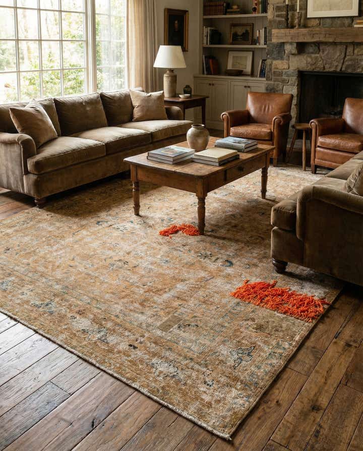 7' 8 x 11' Hand Knotted Ultra Vintage Persian Wool Rug