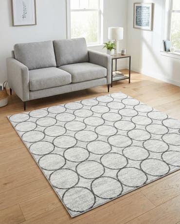  5' 3 x 5' 3 Lattice Trellis Square Rug