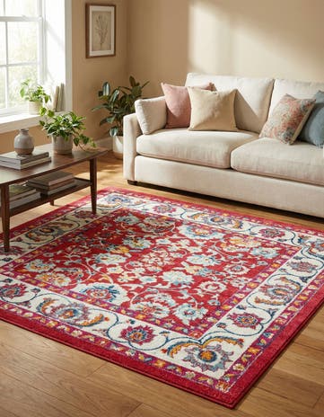 Magenta Aurelia Square Rug