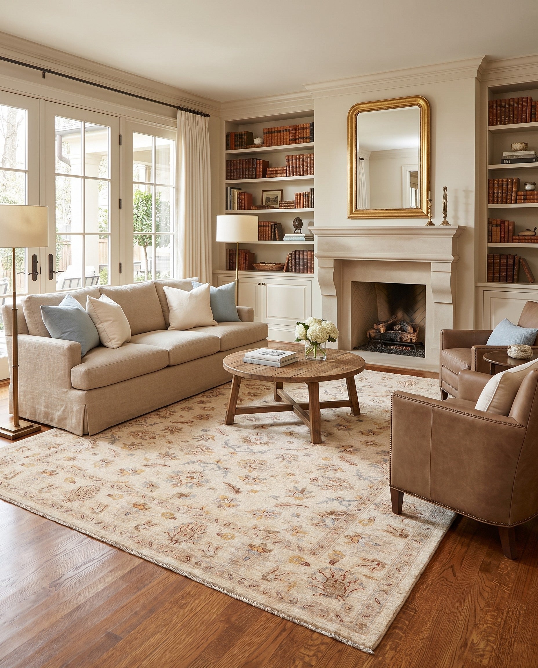 8' 6 x 9' 9 Hand Knotted Ziegler Rug