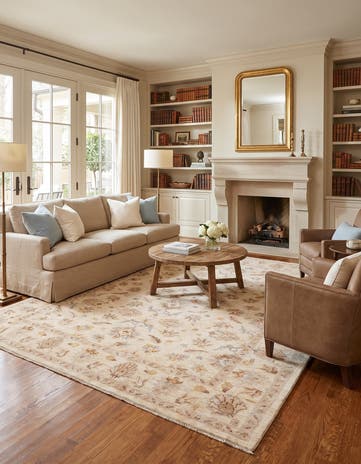 8' 6 x 9' 9 Hand Knotted Ziegler Rug