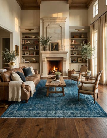 9' x 12' 5 Hand Knotted Ultra Vintage Persian Wool Rug