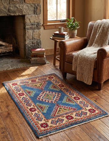 2' x 3' Hand Knotted Kazak Rug