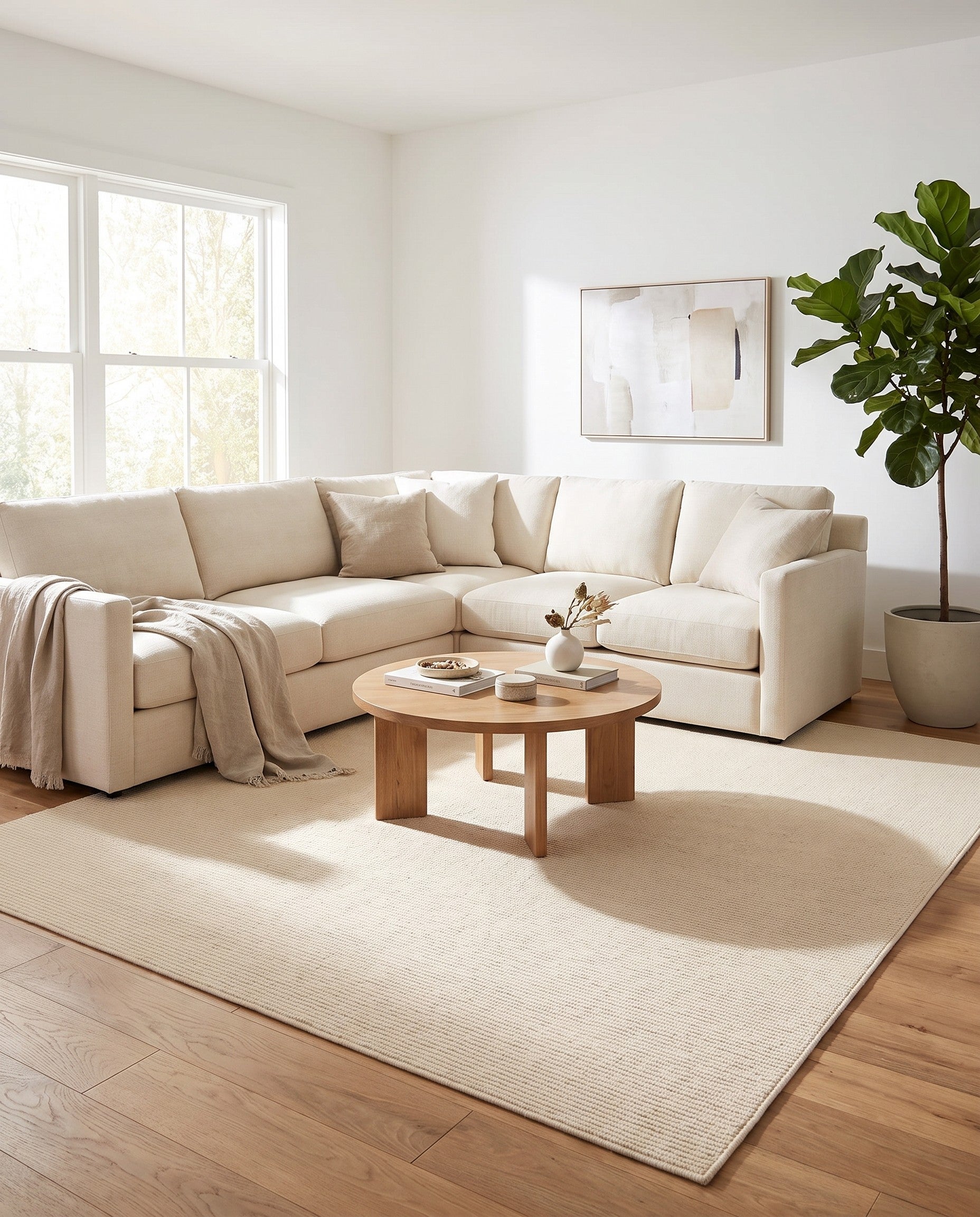 7' 10 x 10' Monochromatic Bouclee Rug