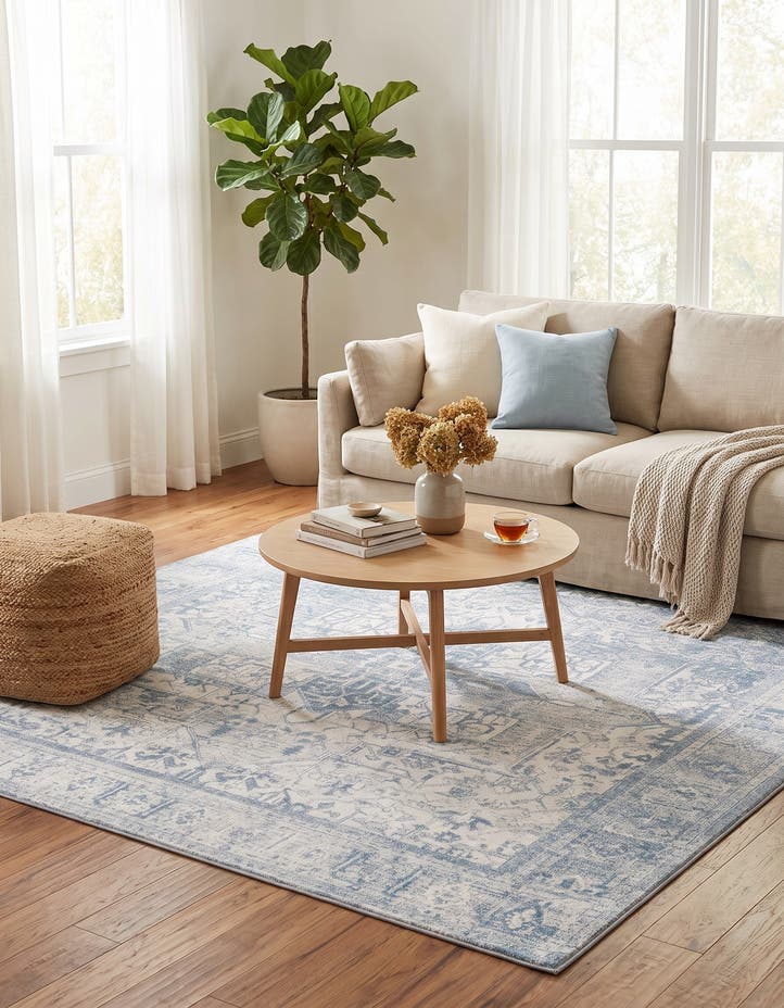 7' 6 x 7' 6 Washable Timeless Square Rug