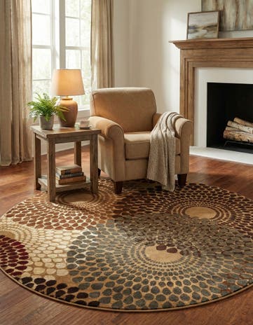 7' 10 x 7' 10 Cafe Round Rug