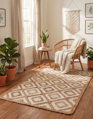 Natural Handmade Braided Jute Rug