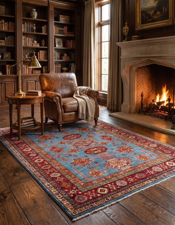 5' x 6' 9 Hand Knotted Kazak Rug