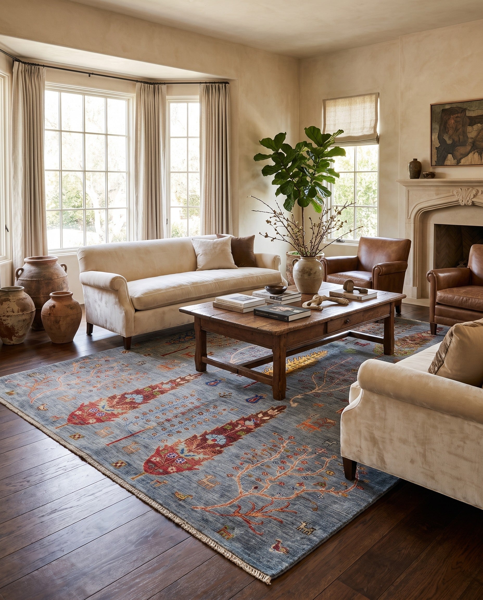 5' 9 x 7' 10 Hand Knotted Ariana Ziegler Rug