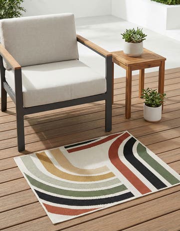 2' x 3' Easy-Clean Modern Indoor / Outdoor Rug