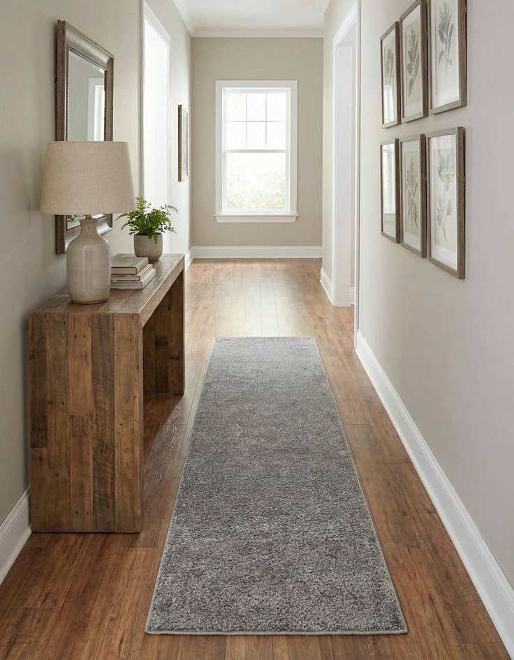 Detail image of 2' 2 x 8' Solid Frieze Runner Rug