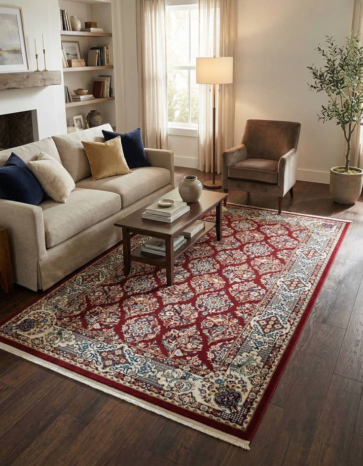 Detail image of 5' 3 x 8' Nain Design Rug