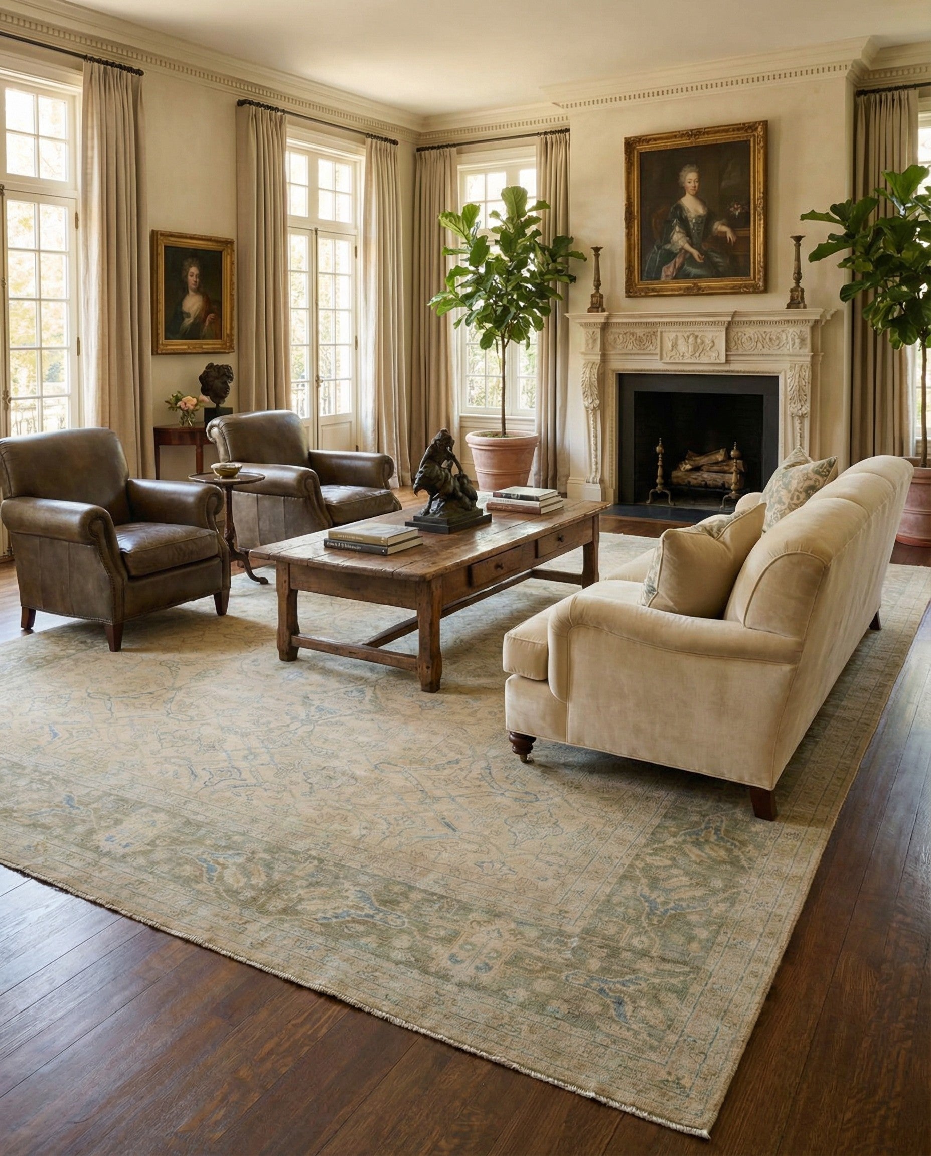 11' 9 x 14' 7 Hand Knotted Ziegler Oriental Rug