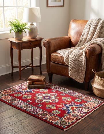 2' x 2' 10 Hand Knotted Kazak Rug