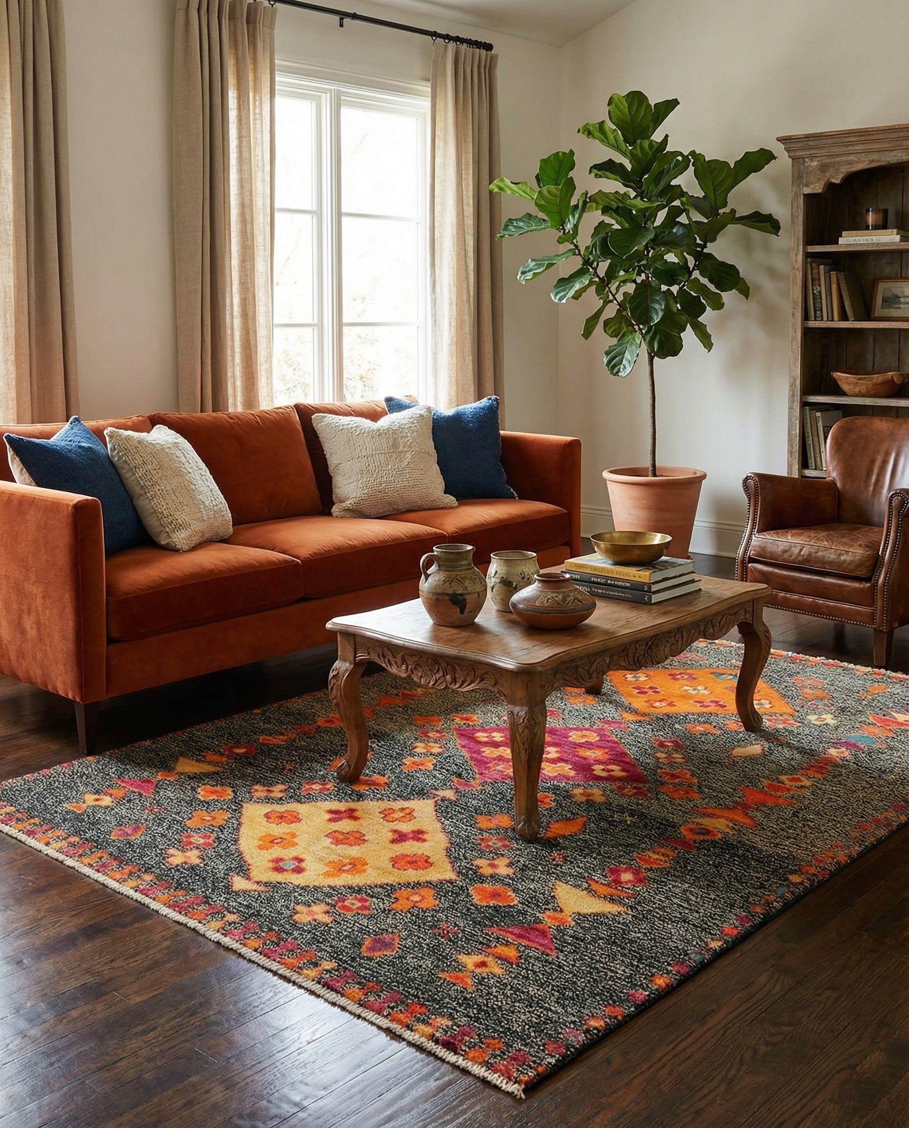 5' 9 x 8' 2 Hand Knotted Balouch Wool Rug