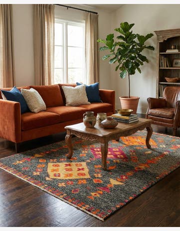 5' 9 x 8' 2 Hand Knotted Balouch Wool Rug