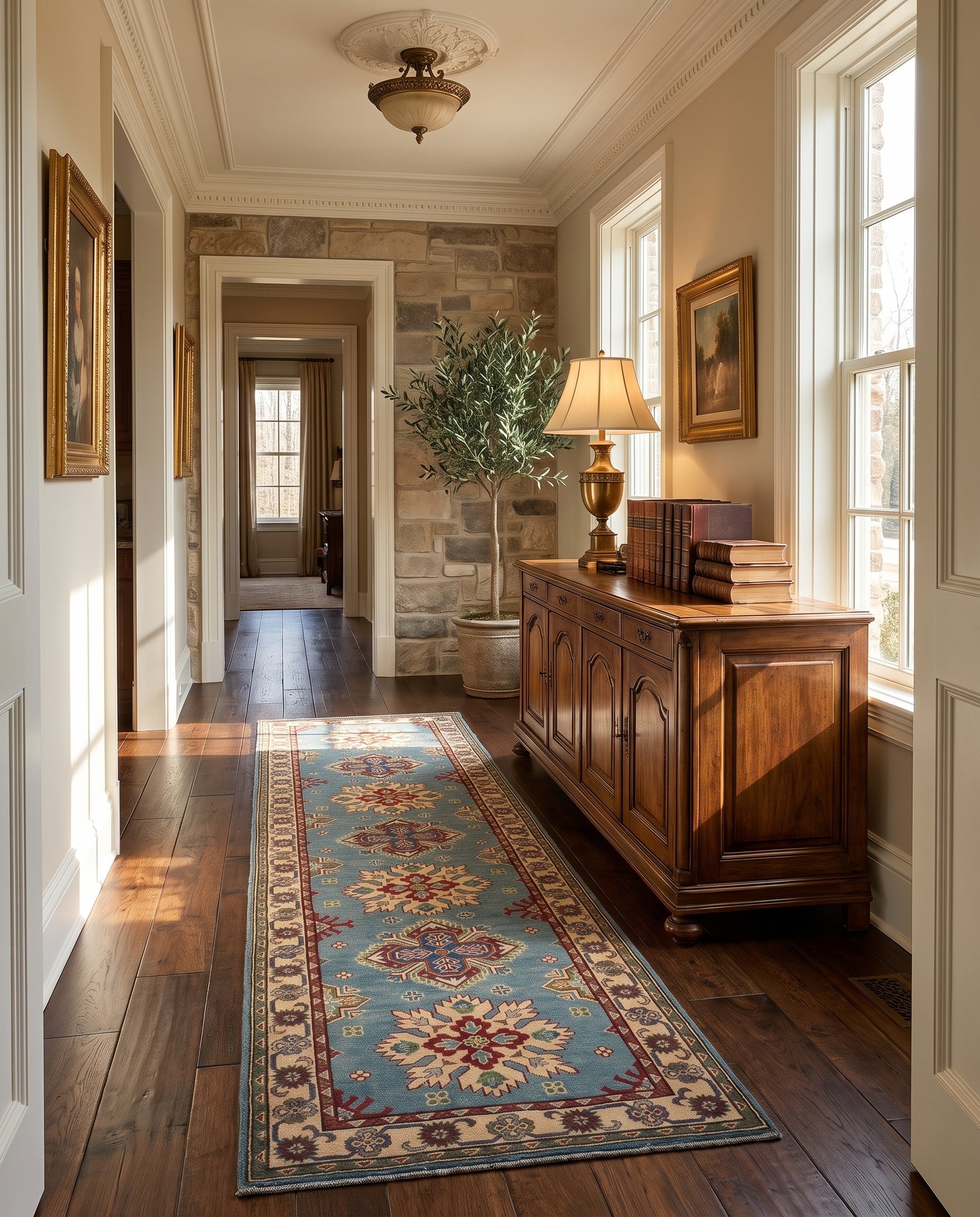 2' 9 x 9' 7 Hand Knotted Kazak Runner Rug