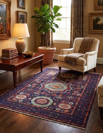 3' 4 x 5' 1 Hand Knotted Mamluk Ziegler Rug