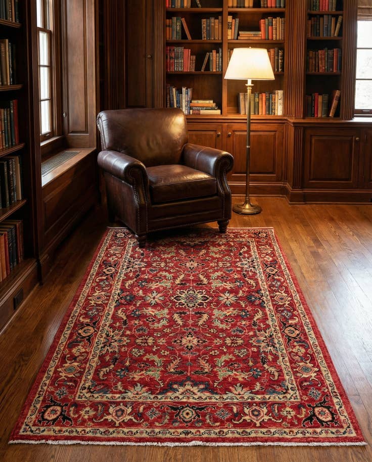 Detail image of 4' x 6' 2 Hand Woven Peshawar Ziegler Rug