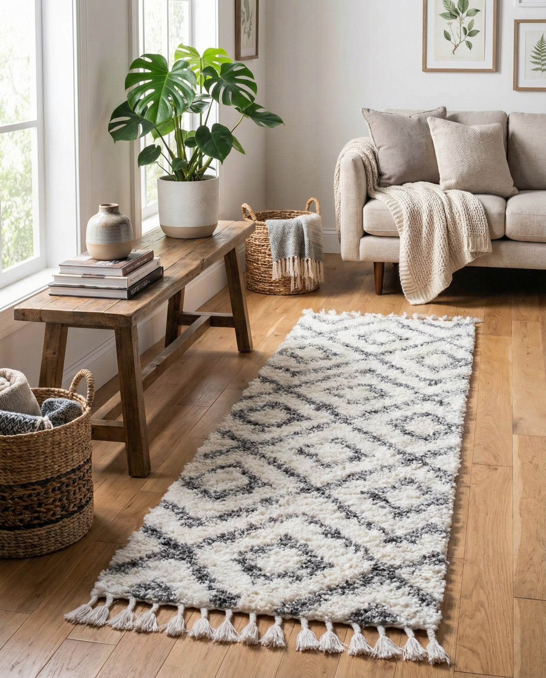 2' 2 x 6' Lagom Shag Runner Rug