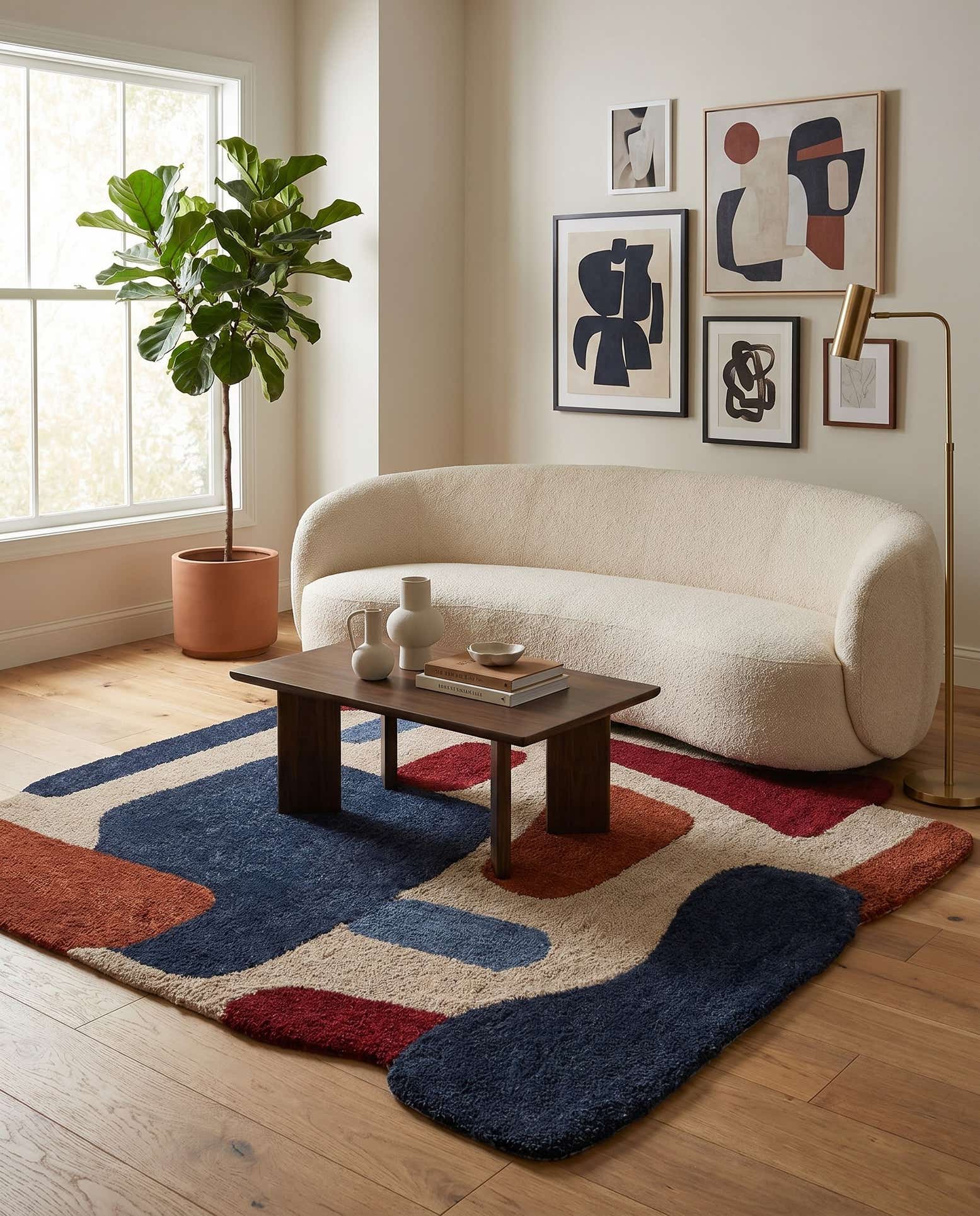 8' x 8' Handtufted Wool Square Rug