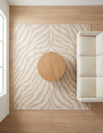 Ivory Contour Square Rug