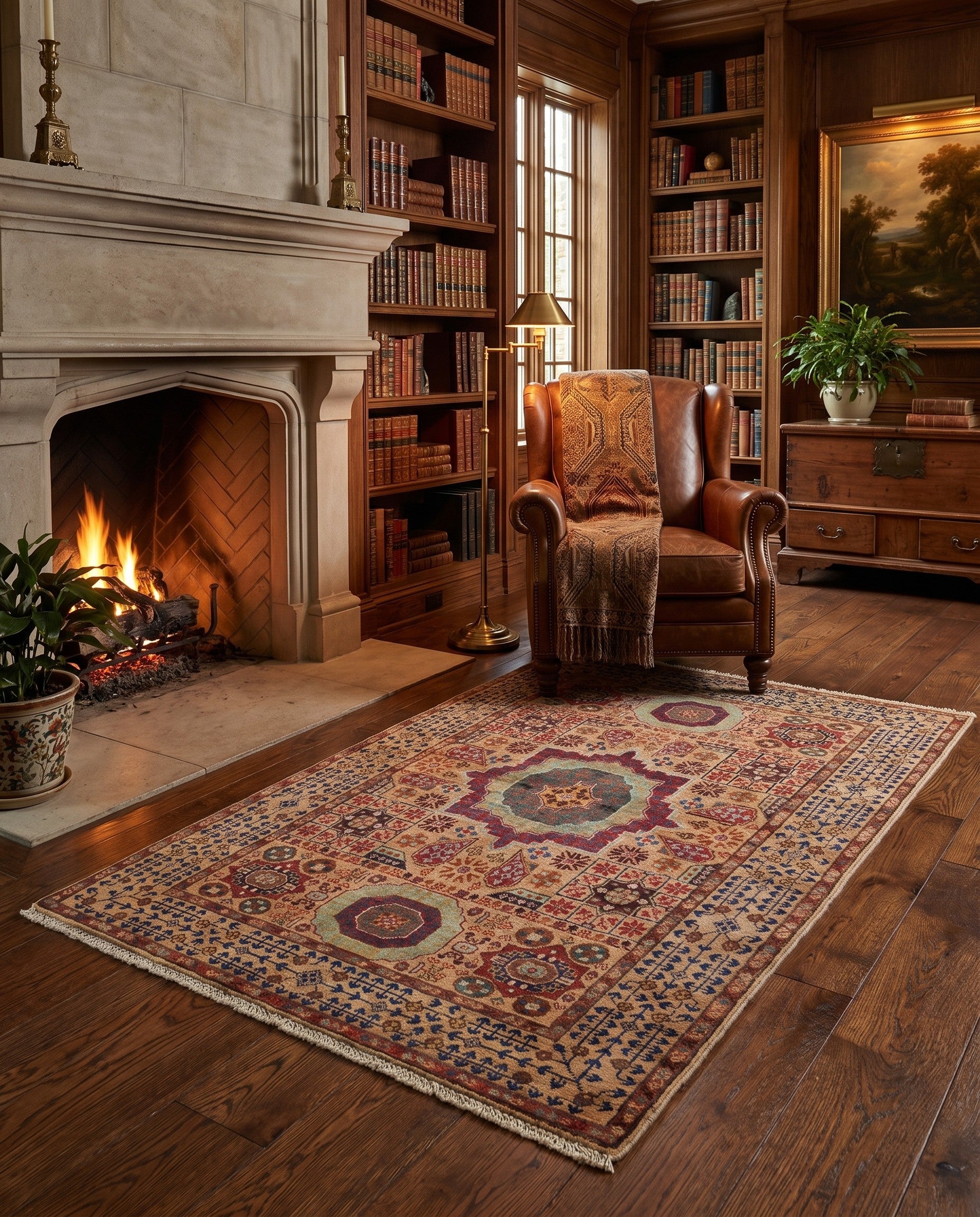 3' 3 x 5' 1 Hand Knotted Mamluk Ziegler Rug
