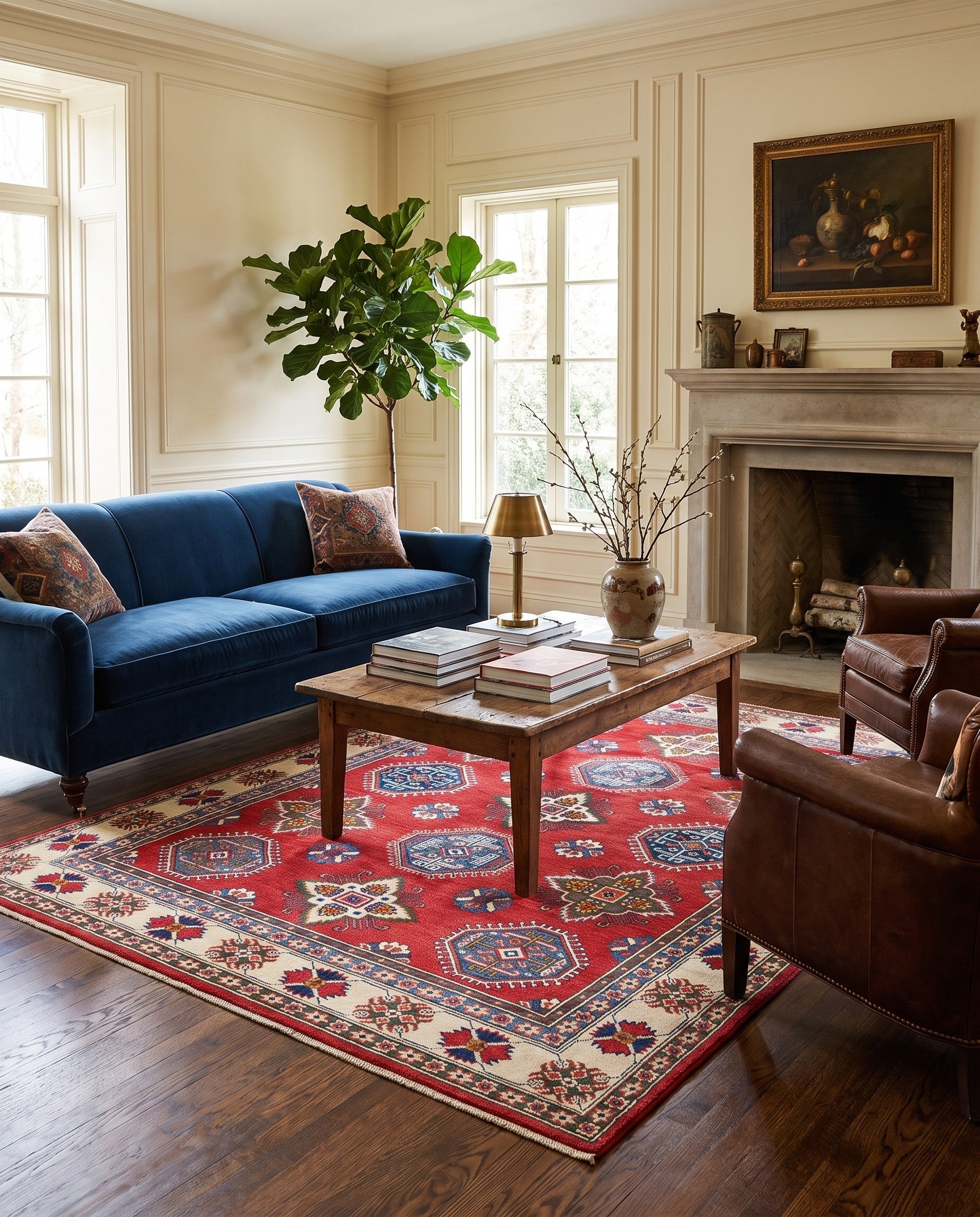 5' 3 x 7' Hand Knotted Kazak Rug