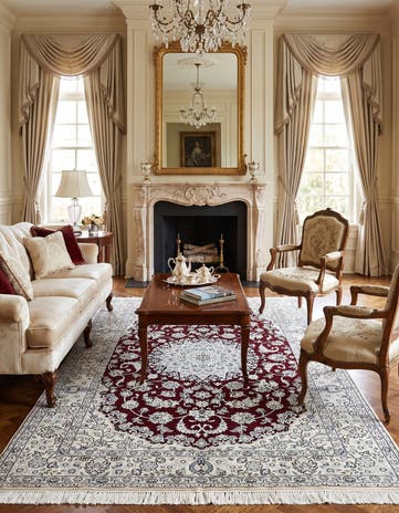 5' 2 x 7' 10 Hand Knotted Nain Persian Rug