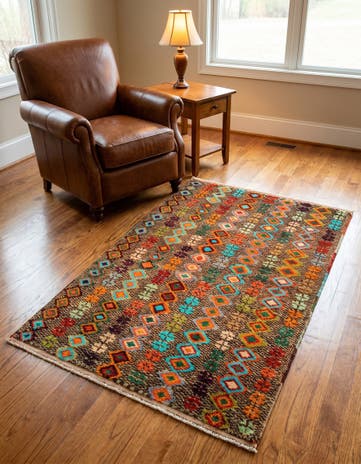 3' 4 x 5' 1 Hand Woven Balouch Wool Rug