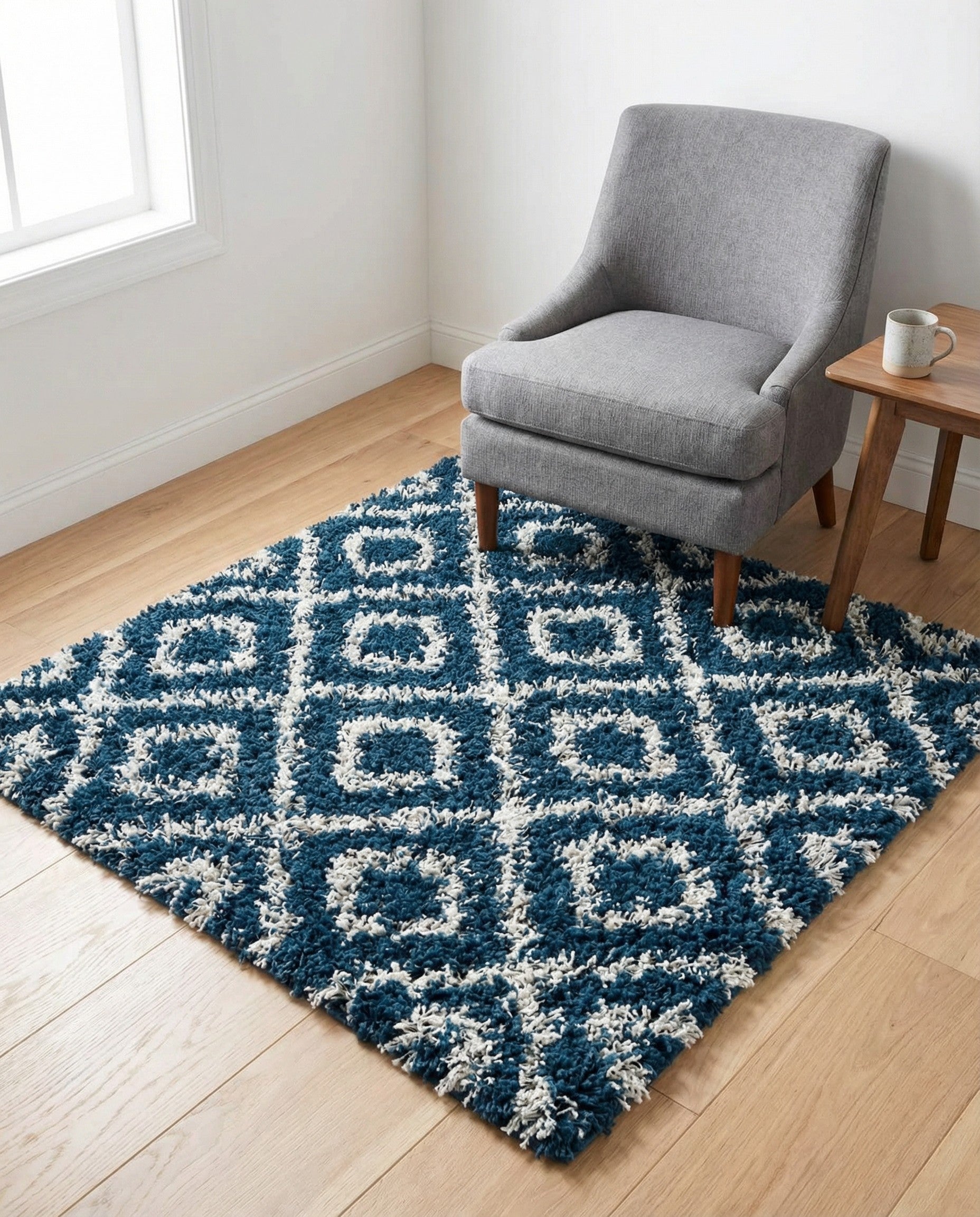 Primary image 3' 3 x 3' 3 Trellis Shag Square Rug