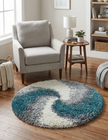 3' 3 x 3' 3 Soft Touch Shag Round Rug