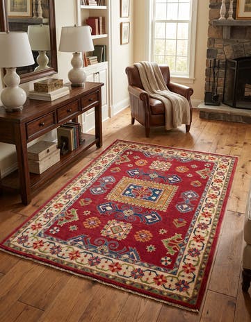 125cm x 185cm Hand Knotted Kazak Rug