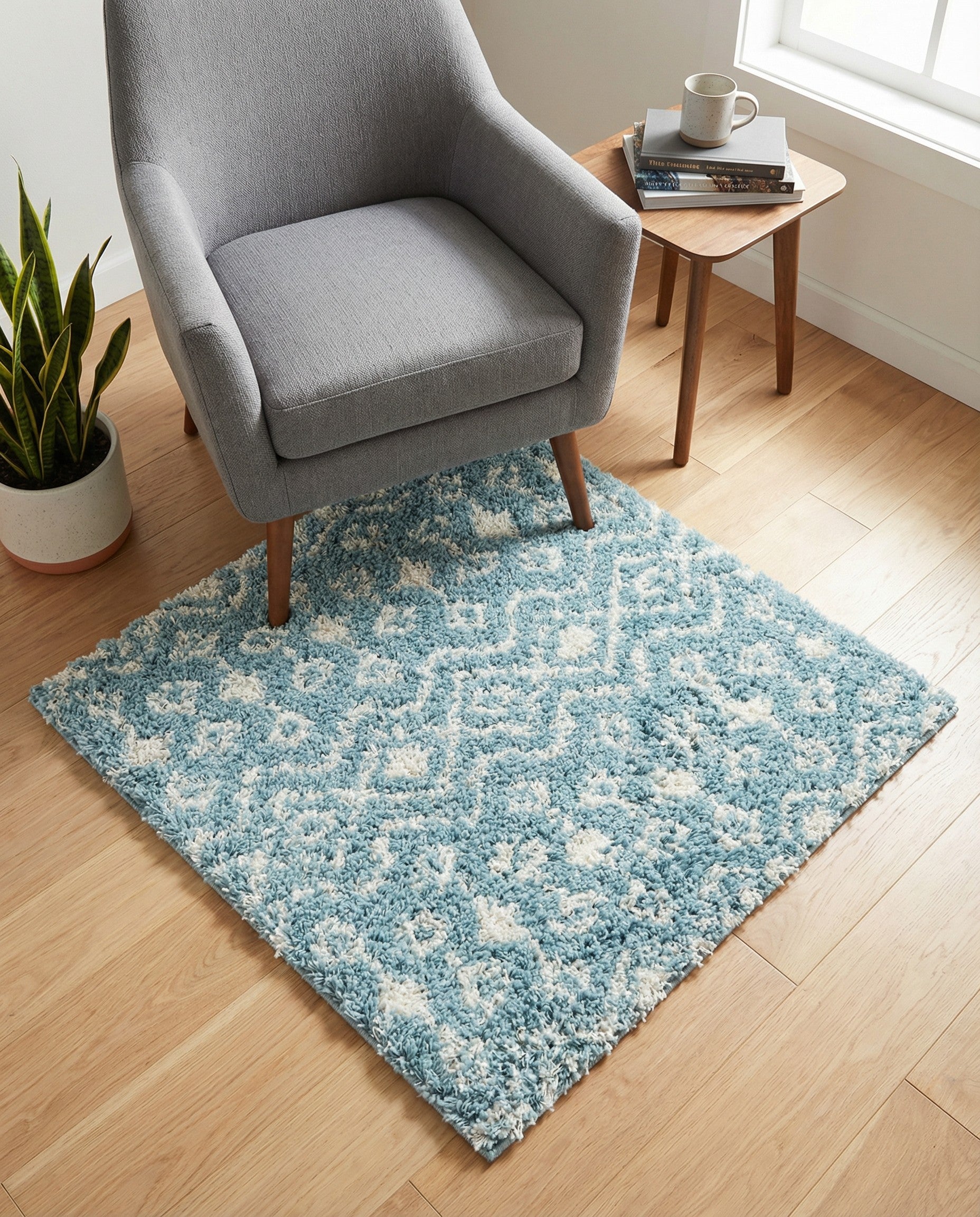 Primary image 3' x 3' Moroccan Trellis Shag Square Rug