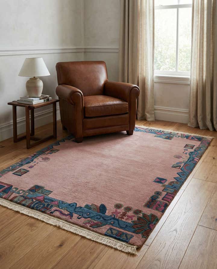 4' 1 x 5' 9 Hand Knotted Tibet Wool Rug