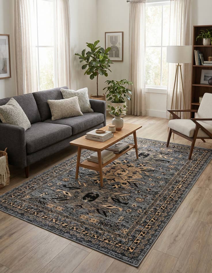 Detail image of 5' 3 x 8' Heris Rug