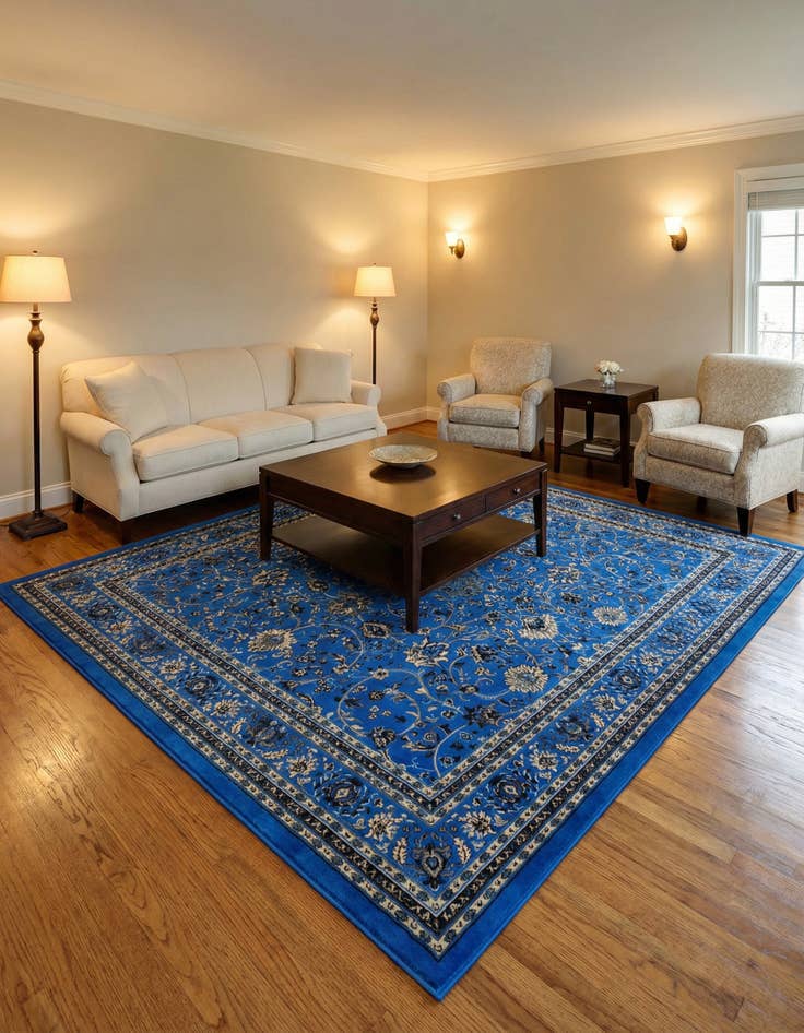 Detail image of 10' x 10' Kashan Design Square Rug