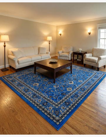 10' x 10' Kashan Design Square Rug