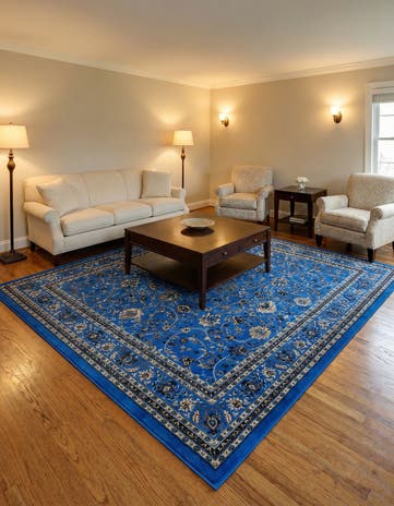 Dark Blue Yasmin Square Rug