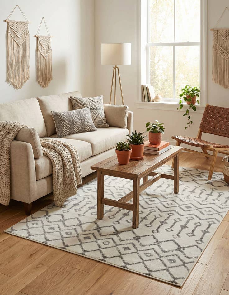 Detail image of 4' x 6' Kasbah Trellis Rug