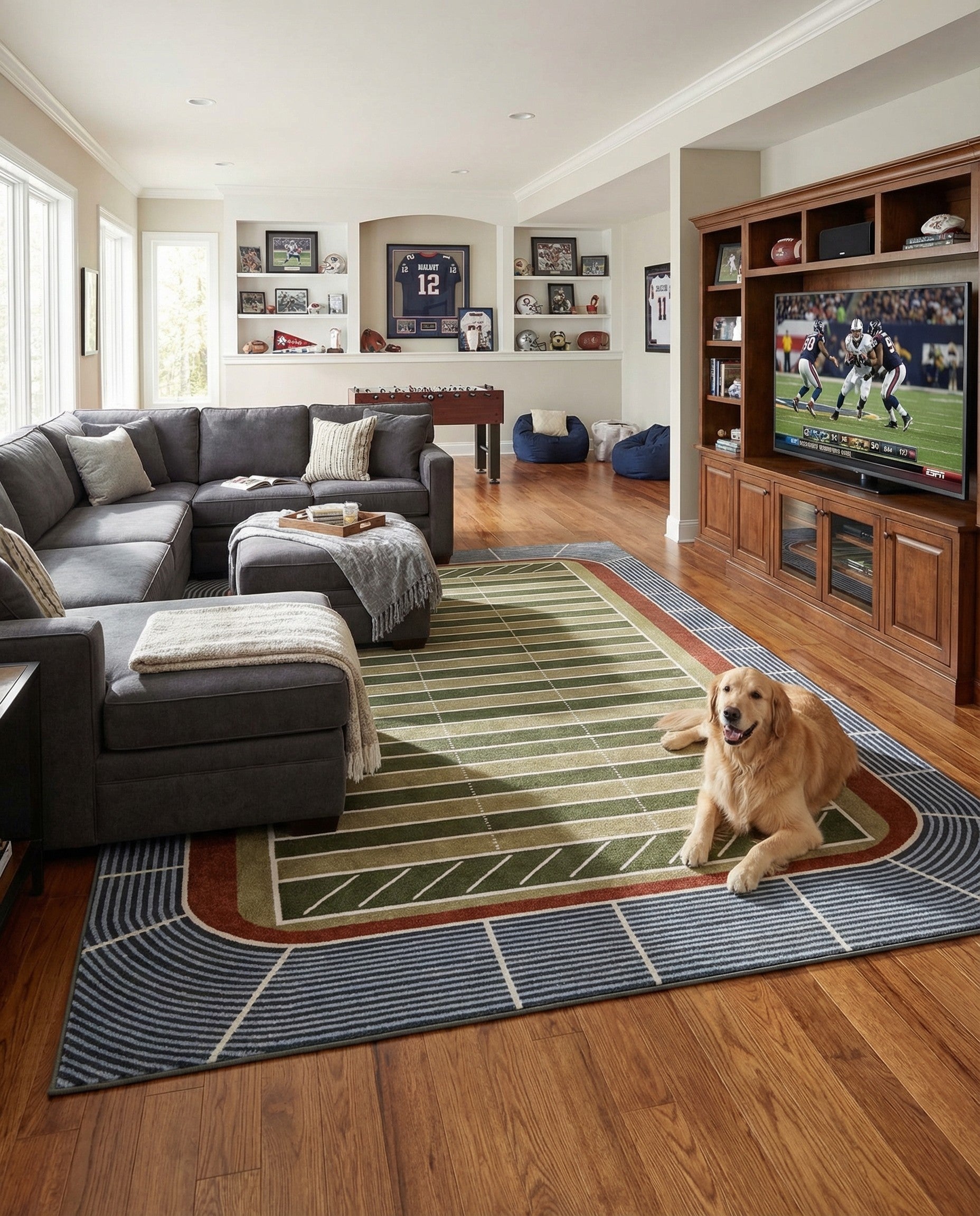 9' x 12' Sports Washable Rug