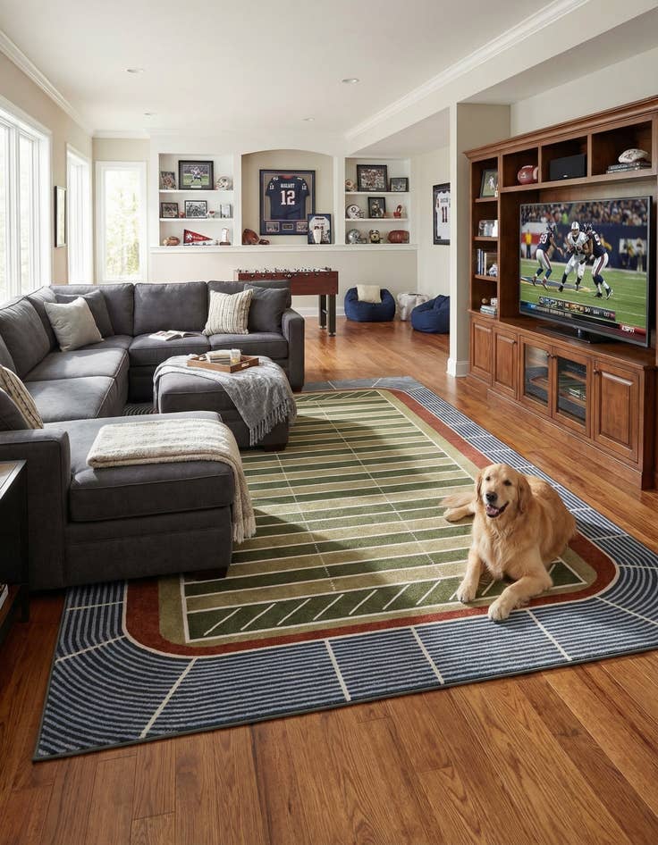 Detail image of 9' x 12' Sports Washable Rug