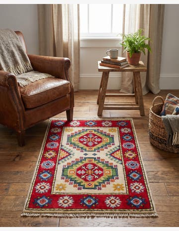 2' x 3' 2 Hand Knotted Kazak Rug