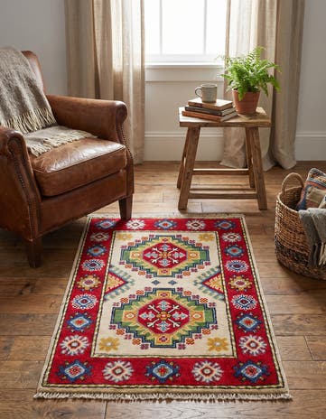 2' x 3' 2 Hand Knotted Kazak Rug
