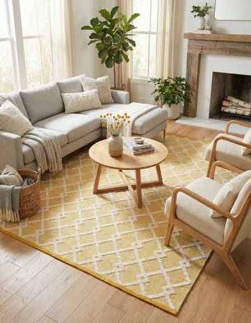 English Daisy Hand Knotted Jill Zarin Dorset Square Rug